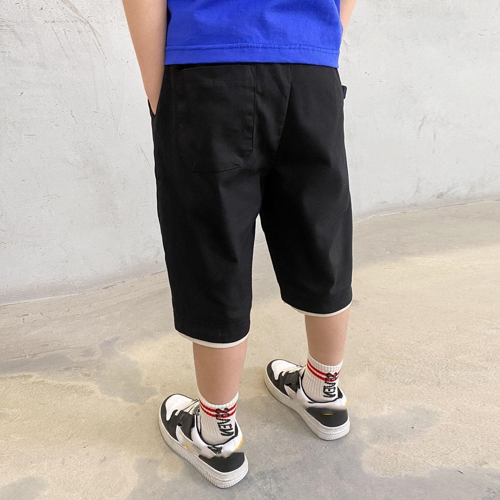 กางเกงขาสั้น-เด็กชาย-3-15-ปี-กางเกงเด็ก-5-ส่วน-ผ้าฝ้าย-ใส่สบาย-สไตล์เกาหลี-สําหรับเด็กผู้ชาย-กางเกงเด็กโต