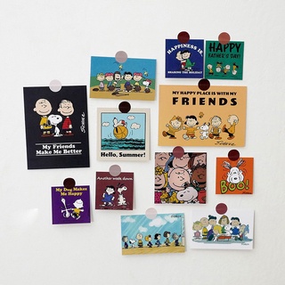 โปสการ์ด Snoopy Diy สําหรับตกแต่งผนัง 12 ชิ้น/ชุด