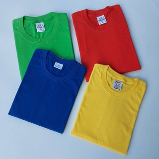 เสื้อเปล่าผู้ใหญ่ เสื้อยืดสีพื้นเรียบ Cotton 100%