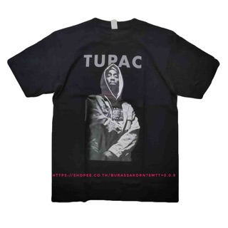 เสื้อยืดโอเวอร์ไซส์เสื้อวง 2Pac Hip Hop T-shirt เสื้อยืดวง 2Pac TupacS-3XL