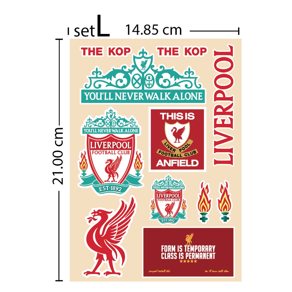 ☾∈สติ๊กเกอร์ลิเวอร์พูล Sticker Liverpool 2020-21 สติ๊กเกอร์ไดคัท ...