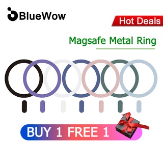 [ซื้อ 1 ฟรี 1] BlueWow SJP-TP10 สติกเกอร์แหวนโลหะ ติดกาว สําหรับชาร์จไร้สาย แหวนอะแดปเตอร์ สําหรับที่วางโทรศัพท์ แบบแม่เหล็ก