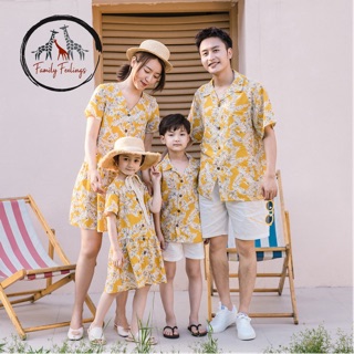 ภาพขนาดย่อของสินค้าYellowy Relax Set ชุดครอบครัว คู่รัก พร้อมส่ง Family Feelings