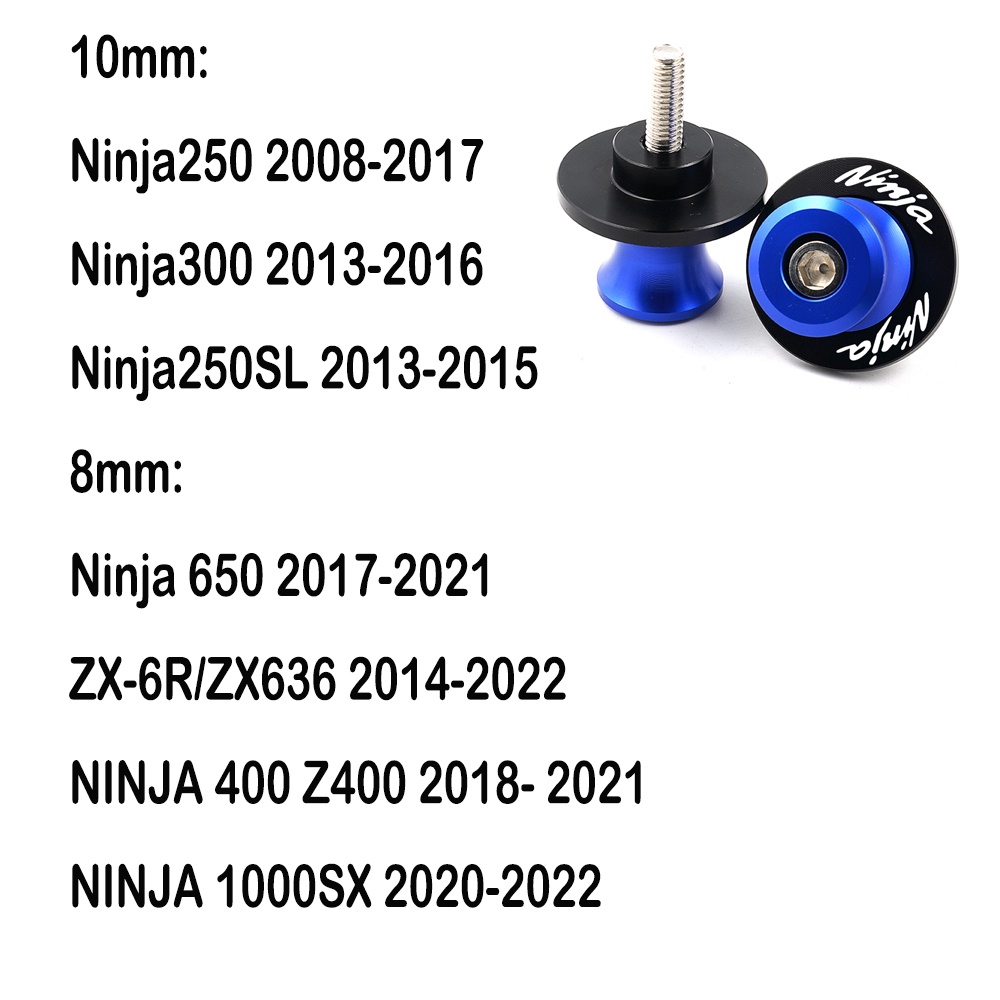 mow-ninja-m8-m10-swingarm-spools-ยืนสกรู-sliders-cnc-รถจักรยานยนต์สำหรับ-kawasaki-ninja-zx6r-zx636-250sl-250-300-400-650