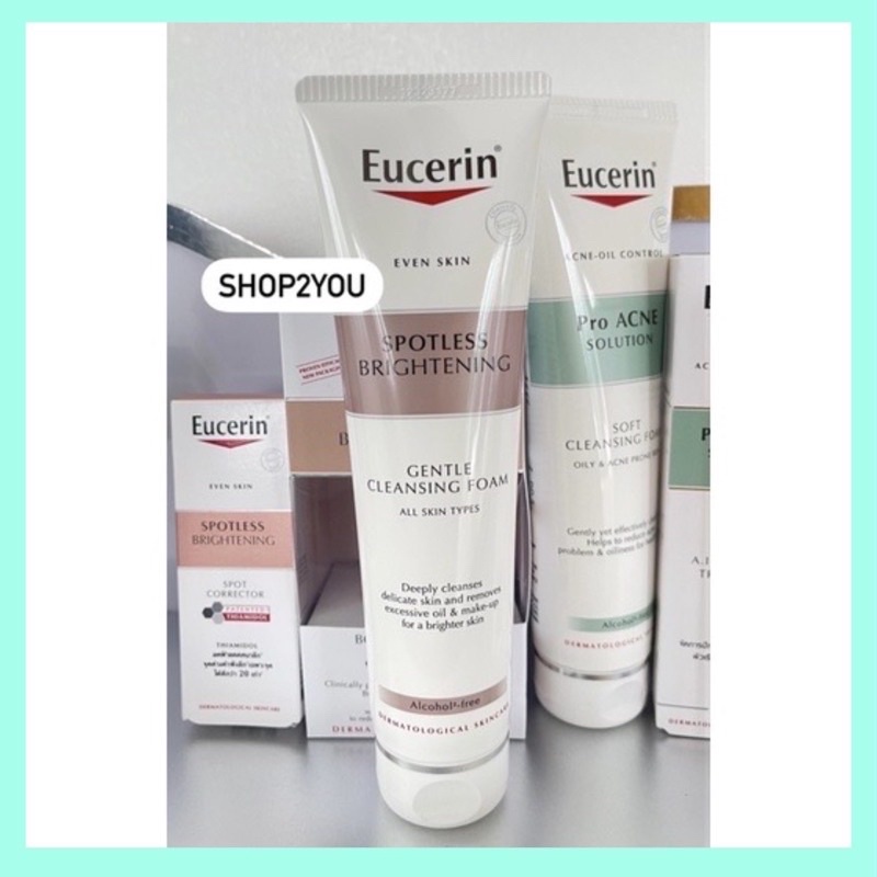 รุ่นใหม่-eucerin-spotless-brightening-gentle-cleansingfoam150g-ยูเซอรินสปอตเลสไบรท์เทนนิ่งเจลเทิลคลีนซิ่งโฟมโฟมล้างหน้า