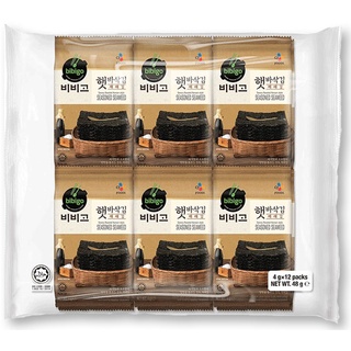 ภาพขนาดย่อของภาพหน้าปกสินค้าTHA_shop (4 ก. x 12) Bibigo Seaweed บิบิโก สาหร่ายเกาหลีปรุงรส สาหร่ายปรุงรส สาหร่ายอบแห้ง สาหร่ายเกาหลี สาหร่ายย่าง จากร้าน cerbere7 บน Shopee ภาพที่ 1