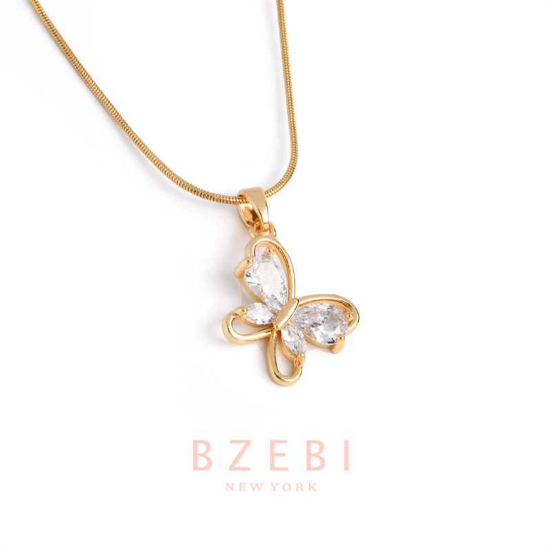 bzebi-สร้อยคอ-โซ่-necklace-แฟชั่น-ทอง-สไตล์เกาหลี-จี้ผีเสื้อ-สีทอง-เงิน-สไตล์เกาหลี-สําหรับผู้หญิง-18k-ไม่ซีดจาง-กันสนิม-สําหรับผู้หญิง-1072n