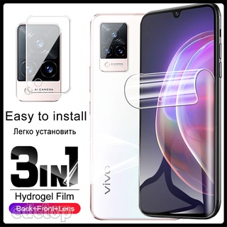 3in1 Screen Back Protective Hydrogel Film For Vivo V21 5G V21e V 21 20 V20 Se Camera Lens Y 11 Y11 2019 Y12 Y17 Y20