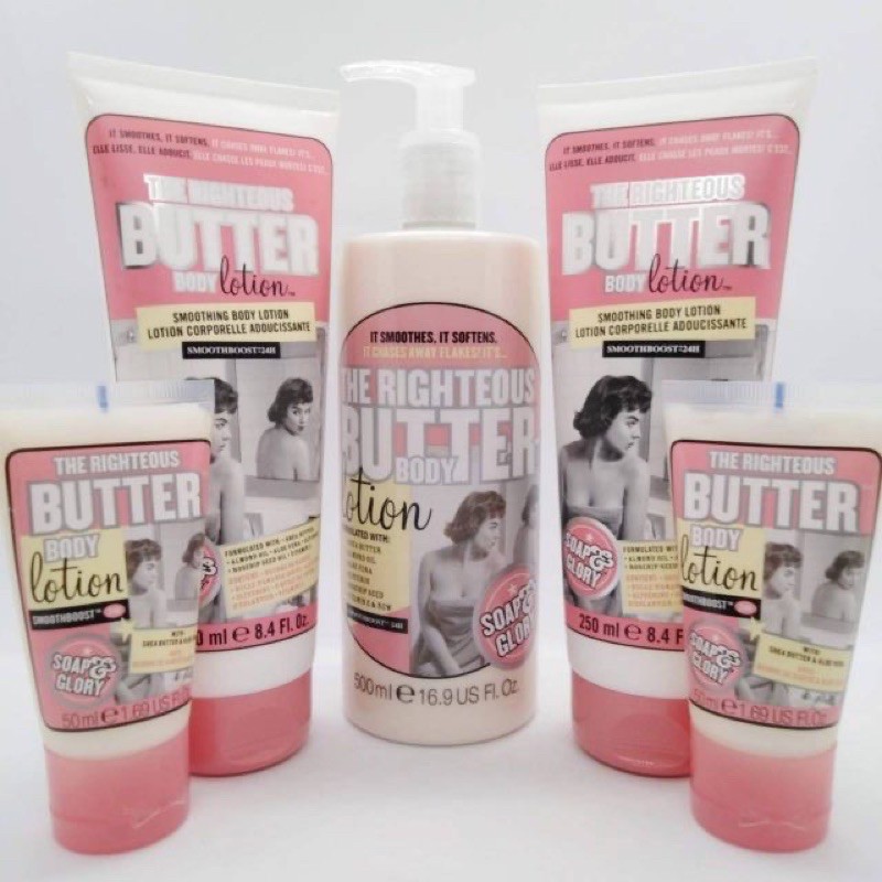 soap-amp-glory-โซพ-แอนด์-กลอรี่-เดอะ-ไรท์เทียส-บัทเทอร์-บอดี้-โลชั่น-50มล-250มล-500มล-แพคเกจใหม่แล้วน่า