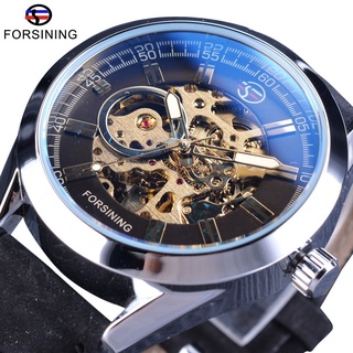 Forsining Waterproof Transparent Open Work Automatic Wrist Watch Top Brand Luxury Mechanical Steampunk Watch Skeleton Cl