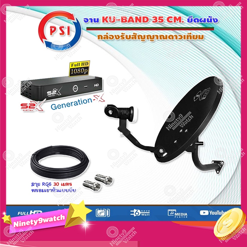 ชุดจานดาวเทียม-psi-okd-35-cm-ยึดผนัง-กล่องรับสัญญาณดาวเทียม-psi-s2x-hd-สาย-30-เมตร