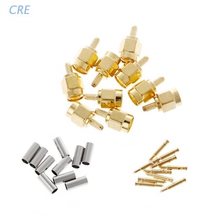 ภาพหน้าปกสินค้าCre 10 ชิ้น Sma Male Plug Crimp Rg174 Rg316 Lmr100 สายเคเบิ้ลเชื่อมต่อ Rf ที่เกี่ยวข้อง