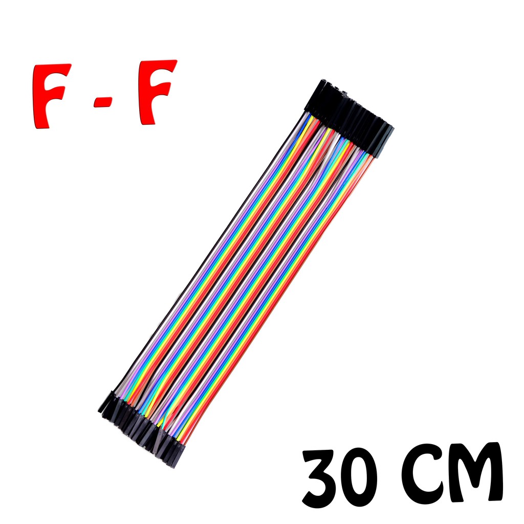 40pcs-30cm-dupont-cable-30cm-2-54mm-1pin-1p-1p-female-to-female-jumper-wire