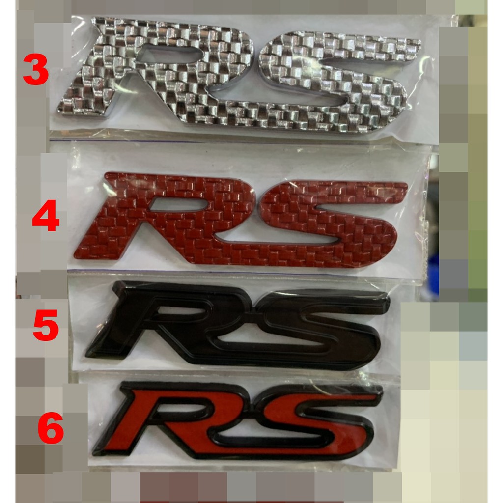 rs-อักษร-toyota-vios-yaris-collora-altis-กาว2หน้า-ดำ-แดง-racing-รถแต่ง-โลโก้-logo