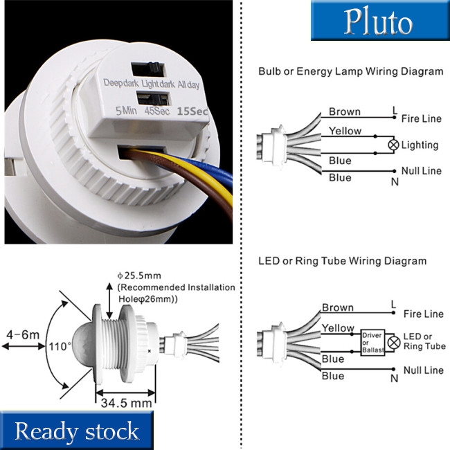 สวิทช์เซนเซอร์ตรวจจับการเคลื่อนไหว-led-85-265v