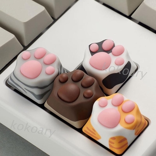 สินค้า Kok Abs คีย์แคปแป้นพิมพ์ ซิลิโคน ลายอุ้งเท้าแมว สําหรับ Cherry Mx Switches