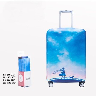 Chu Luggage  ผ้าคลุมกระเป๋าเดินทางลายท้องฟ้า  รุ่น062  สีฟ้า