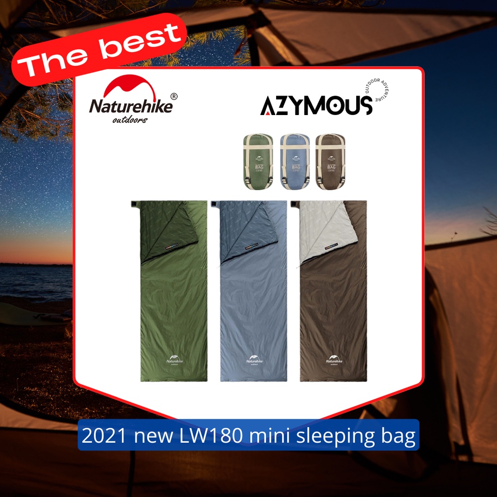 ถุงนอนน้ำหนักเบา-ถุงนอน-naturehike-2021-new-lw180-mini-sleeping-bag-ผ้า-silk-cotton