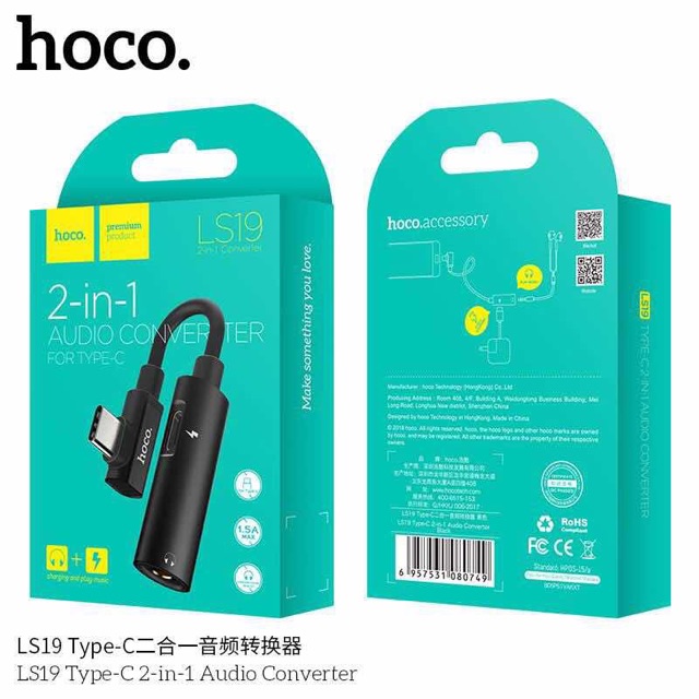 hoco-ls19-type-c-2-in-1-audio-converter
