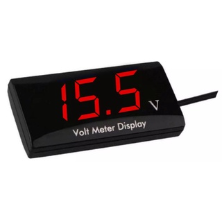 โวลต์มิเตอร์วัดไฟ แบต 5-28VDC วัดโวลต์ กันน้ำ Waterproof Display Digital LED Voltage Volt Gauge Voltmeter Car/Motorcycle
