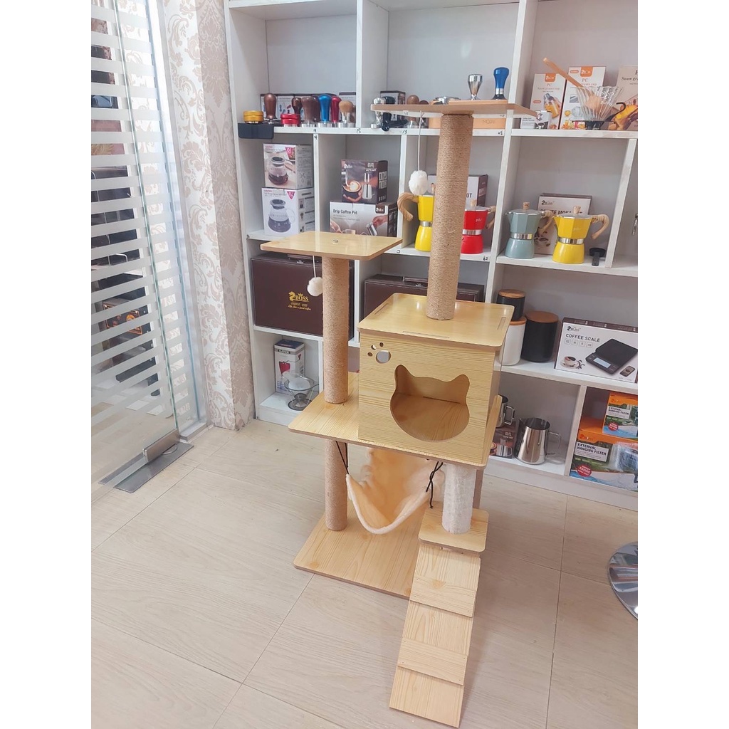 cat-tower-คอนโดแมว-ขนาดใหญ่-คอนไม้-พร้อมเสาลับเล็บแมว