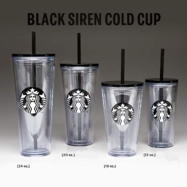 แก้วพลาสติก Starbucks Black Siren Cold Cup | Shopee Thailand
