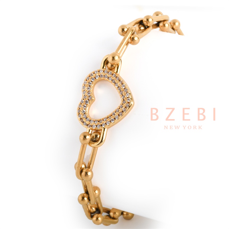 bzebi-สร้อยข้อมือ-สเตนเลส-ชุบทอง-18k-สไตล์เกาหลี-ป้องกันสนิม-เครื่องประดับแฟชั่น-พรีเมี่ยม-ไม่จางหาย-ใส่อาบน้ําได้-1007b