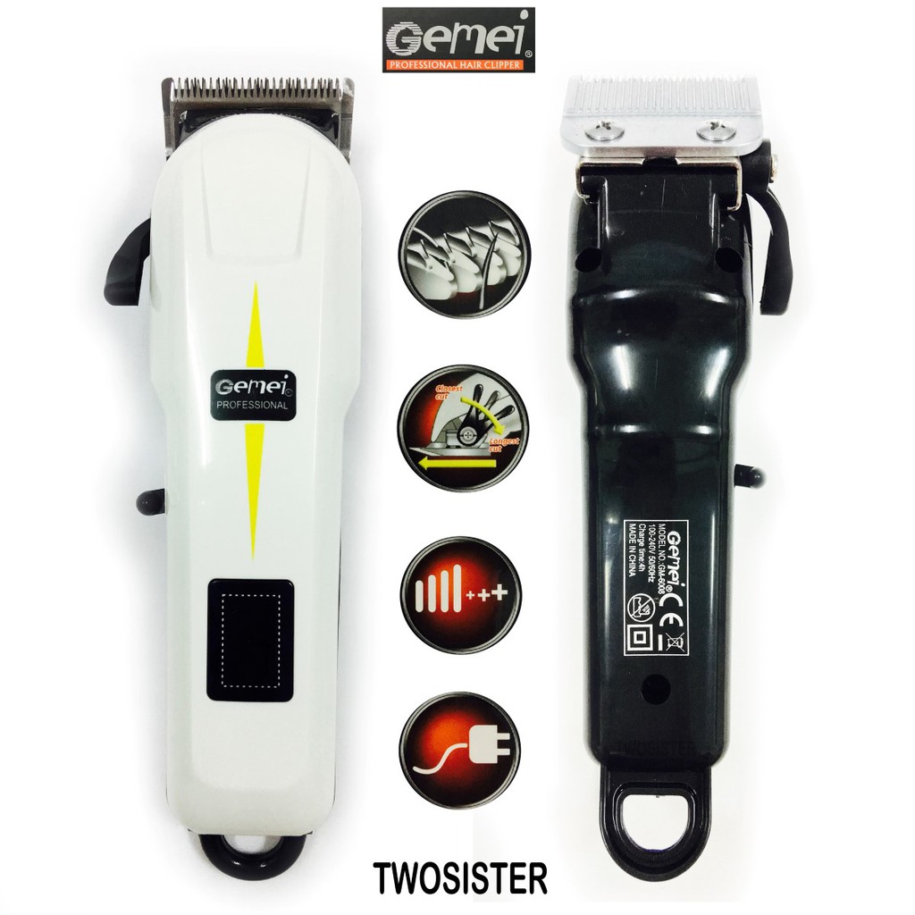 Geemy Twosister ปัตตาเลี่ยนไร้สาย Geemy รุ่นGM-6008 PROFESSIONAL HAIR ...