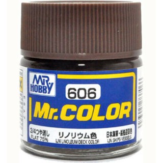 สีสูตรทินเนอร์ Mr.Hobby สีกันเซ่ C606 IJN LINOLEUM DECK COLOR (FLAT 75%) 10ml