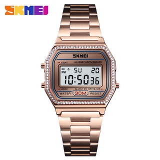 SKMEI NEW Fashion Women Watch Digital Watches 30M Waterproof Week Display Case Alloy Digital Wristwatch Relogio