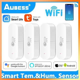 【 Fast】 Tuya WiFi อุณหภูมิและความชื้นเซ็นเซอร์สมาร์ทโฮมเครื่องมือตรวจจับช่วงอุณหภูมิ-10 ~ 55 °C ตรวจจับเรียลไทม์-felice13.th