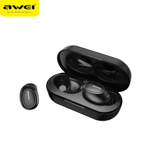 AWEI T16 หูฟังบลูทูธไร้สาย True Wireless พร้อมกล่องชาร์จไฟ Bluetooth V5.0 Mini TWS