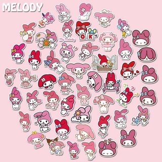 สติ๊กเกอร์ Mymelody 53 มายเมโลดี้ 50 ชิ้น ซานริโอ้ sanrio kuromi สติ้กเกอร์ มายเม เมโลดี้ myme คุโรมิ คิตตี้ hello kitty