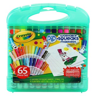 ชุดสีเมจิกแท่งเล็กล้างออกได้ CRAYOLA 25 สี งานศิลปะ อุปกรณ์เครื่องเขียน ผลิตภัณฑ์และของใช้ภายในบ้าน WASHABLE PIP-SQUEAKS