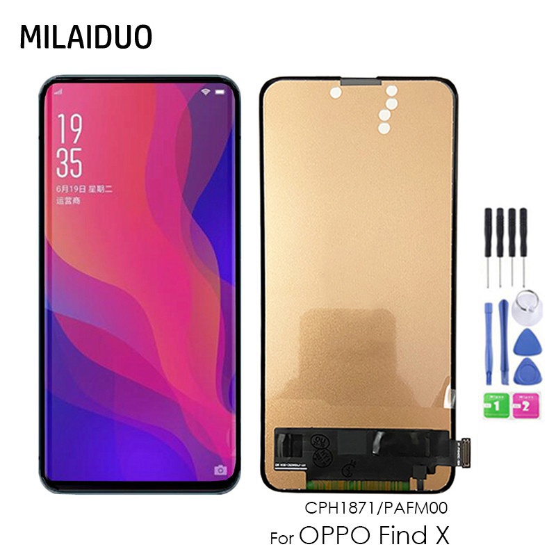 อะไหล่หน้าจอสัมผัส LCD TFT สําหรับ Oppo Find X CPH1871 LCD Touch Screen ...