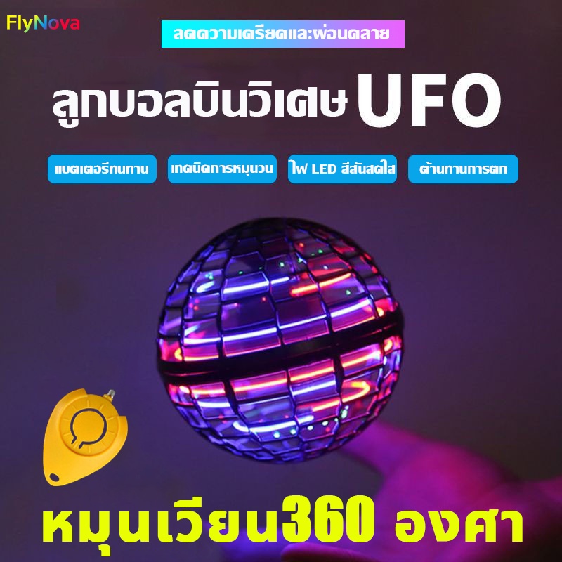 spinner-ball-mini-ลูกบอลบินวิเศษ-ฟลายอิ้ง-ลูกบอลหมุน-ลูกบอลเสียงหึ่งๆ-เครื่องบินที่ถูกระงับ-หมุนได้-360องศา