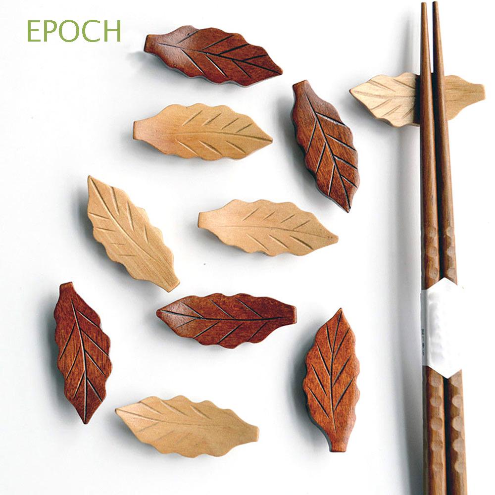 epoch-ที่วางตะเกียบไม้-รูปใบไม้-ใช้ซ้ําได้-หลากสี-สําหรับร้านอาหาร-ห้องครัว