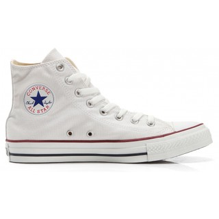 รองเท้าผ้าใบ Converse All Star Hi Top สีขาวขลิบแดง