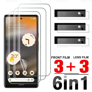For Google Pixel 6A 6 6Pro 6in1 Front Hydrogel Soft Film Case For Google Pixel 7 Pixel7 Pro Camera Lens Screen Protector Film