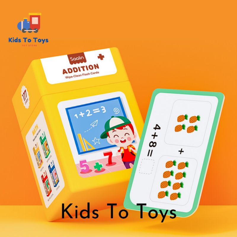 แฟลชการ์ดคณิตศาสตร์ Saalin Wipe-Clean Math Flash Card Collection ของ ...