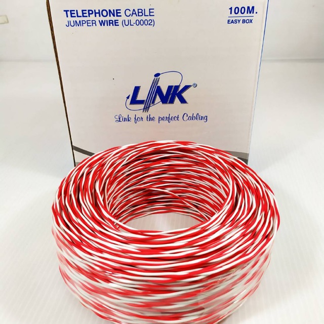 สั่งปุ๊บ-ส่งปั๊บ-link-สาย-jumper-wire-สีขาว-แดง-ขนาด-2c-x0-5ยาว-100-เมตร