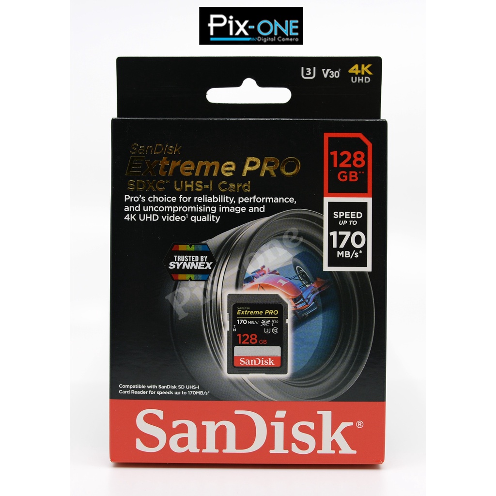 ภาพหน้าปกสินค้าSANDISK EXTREME PRO SD 128 GB (170 Mb/s)