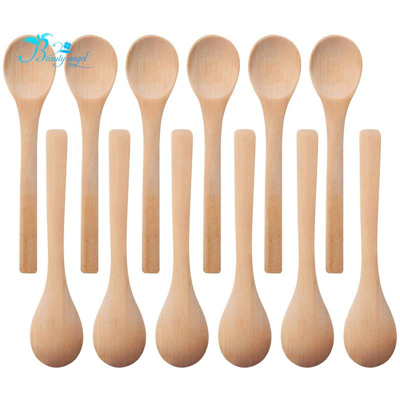 30 Pieces Mini Wooden Spoon Small Soup Spoons Serving Spoons Condiments