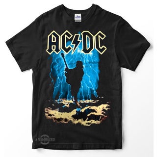 เสื้อยืดผู้ชายอินเทรนด์ในยุโรปและอเมริกาAcdc 6 Lightning Premium Acdc Uniqlo Band เสื้อยืดลําลอง แขนสั้น คอกลม ผ้าฝ้าย 1