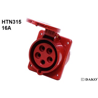 HTN315 ปลั๊กตัวเมียฝังเฉียง 3P+N+E 16A 400V IP44 6h