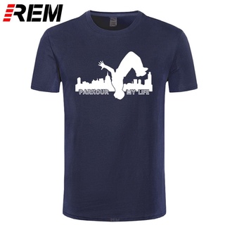 ชุดเซ็ต 2 ชิ้น - REM ฮิปฮอปแฟชั่นใหม่ผู้ชายเสื้อยืด Parkour ชีวิตของฉันเมืองพิมพ์เสื้อยืดที่มีคุณภา