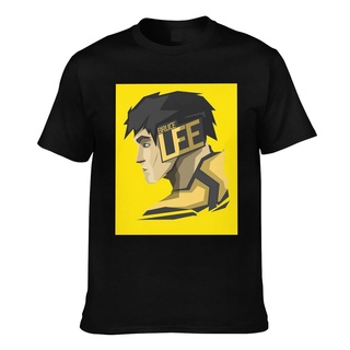 เสื้อยืดโอเวอร์ไซส์เสื้อยืดแขนสั้น ผ้าฝ้าย 100% พิมพ์ลายการ์ตูน Bruce Lee Kung Fu สไตล์คลาสสิก สําหรับผู้ชายS-3XL