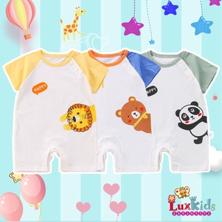 ภาพหน้าปกสินค้ารอมเปอร์เด็ก ชุดรอมเปอร์เด็ก Baby Clothes Newborn Baby Romper Baby Short Sleeve Cotton Jumpsuit 0-18 month Toddler One Piece ที่เกี่ยวข้อง