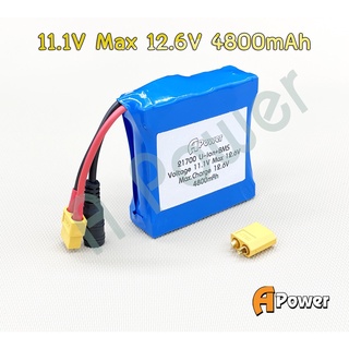 แบตลิเธียม Li-ion แบตลําโพงบลูทูธ งานทั่วไปหรืองาน DIY 11.1V Max 12.6 V 4800mA 21700แพ็ค มีวงจรBMSป้องกัน