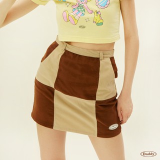 สินค้า Daddy Cool Kid Skirt(Brown) กระโปรงสีน้ำตาล ลายตารางใหญ่